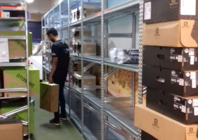 Retail galvanised shelving