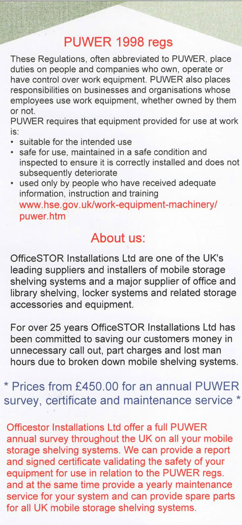 PUWER-inspection-servicing-details